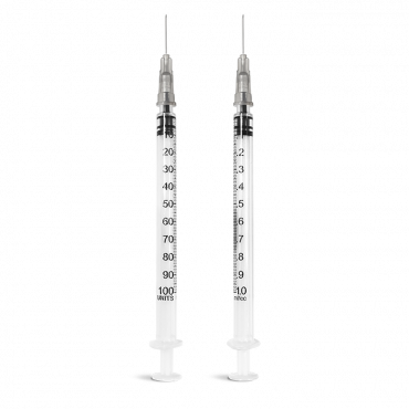 Шприц трехкомпонентный 1 мл Луер Слип c надетой иглой 27G